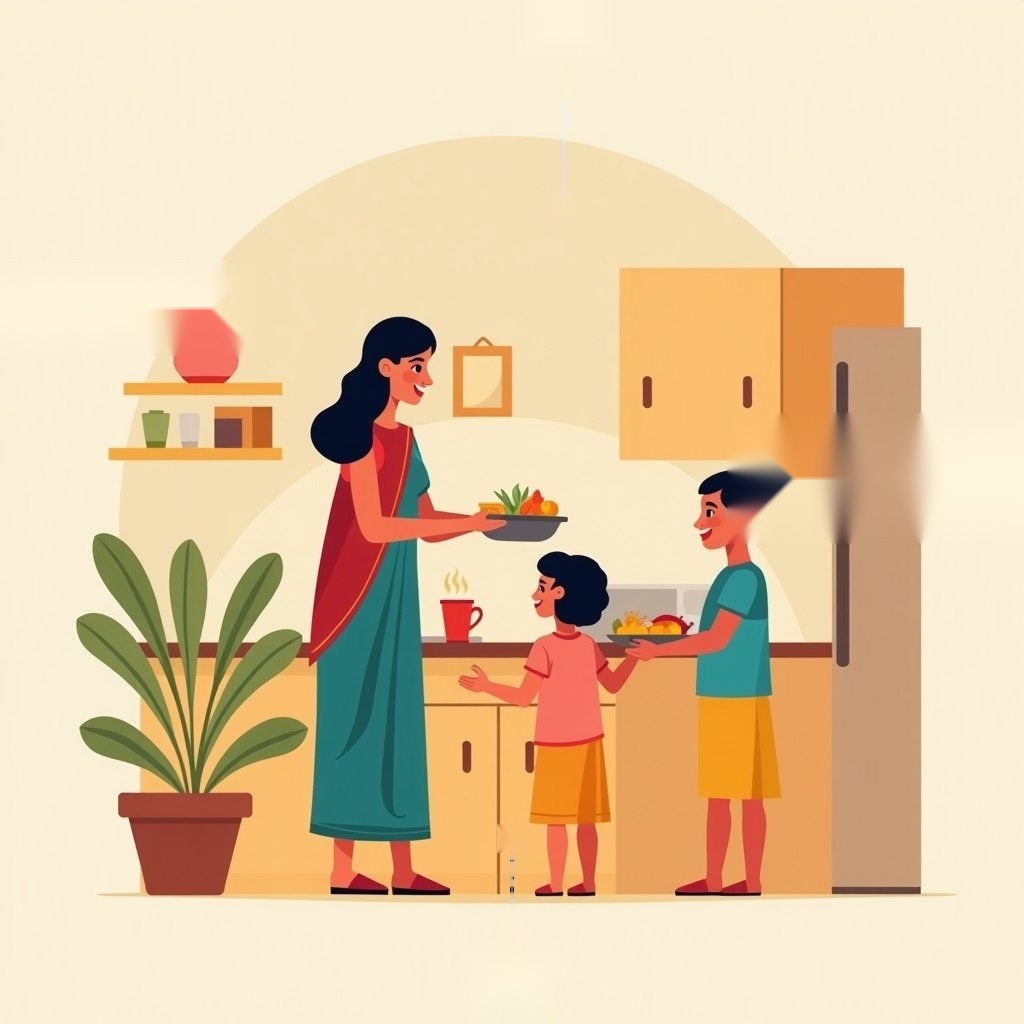 माँ के लिए लेबल वाला चित्र