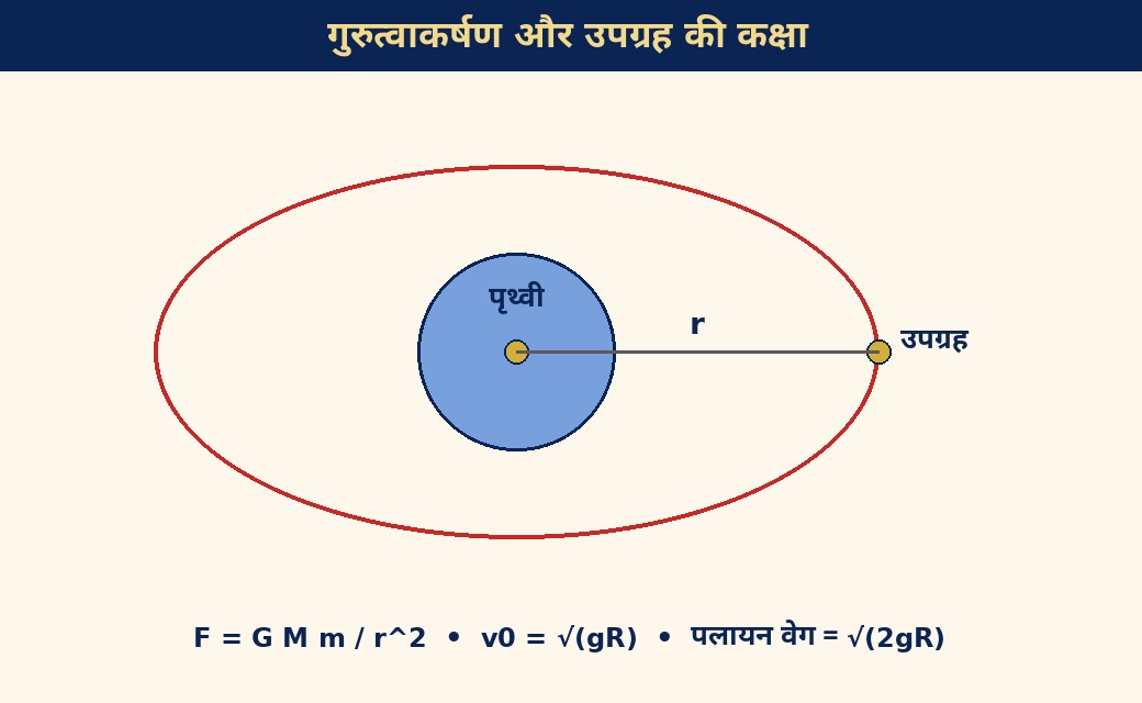 पृथ्वी की परिक्रमा करता उपग्रह