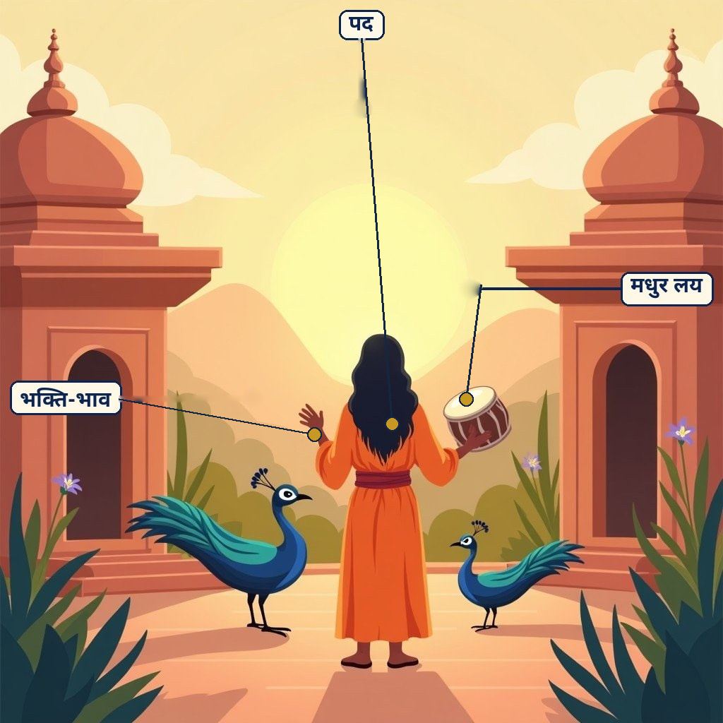 विद्यापति के पद के लिए लेबल वाला चित्र