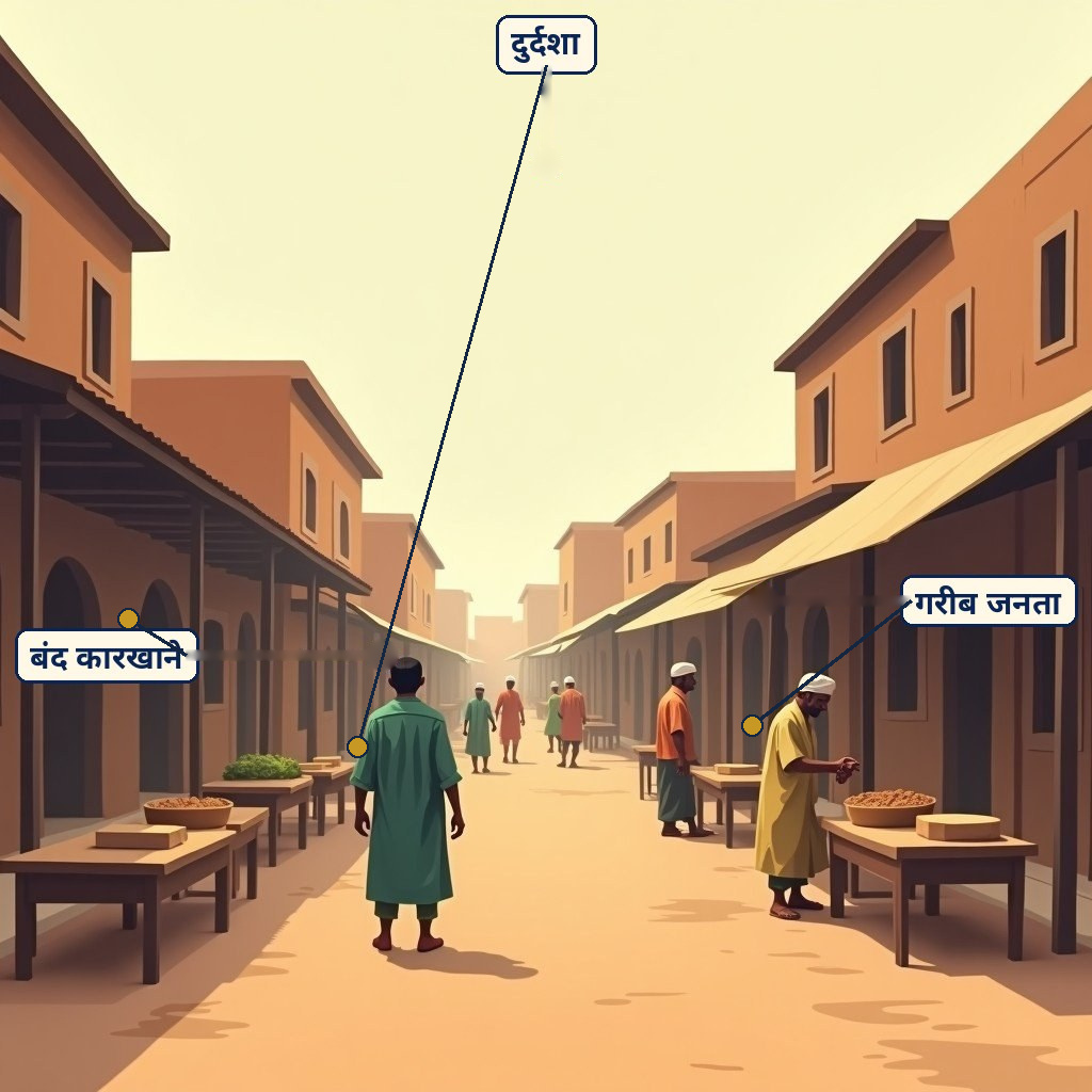 भारत-दुर्दशा के लिए लेबल वाला चित्र