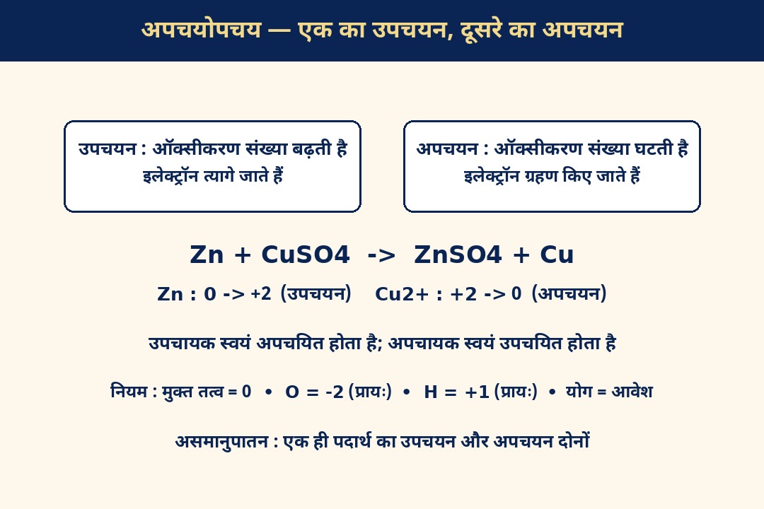 अपचयोपचय — Zn का उपचयन, Cu का अपचयन