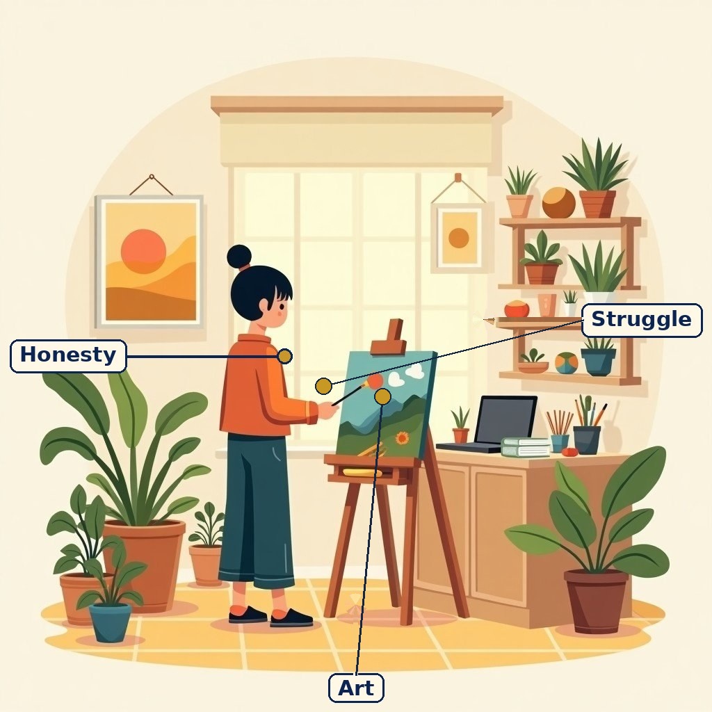 The Artist labelled diagram