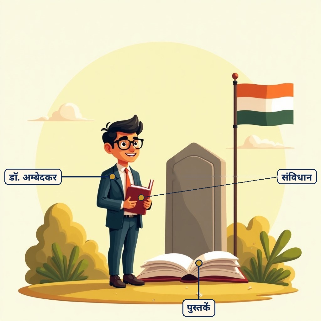 डॉ. भीमराव अम्बेदकर के लिए लेबल वाला चित्र