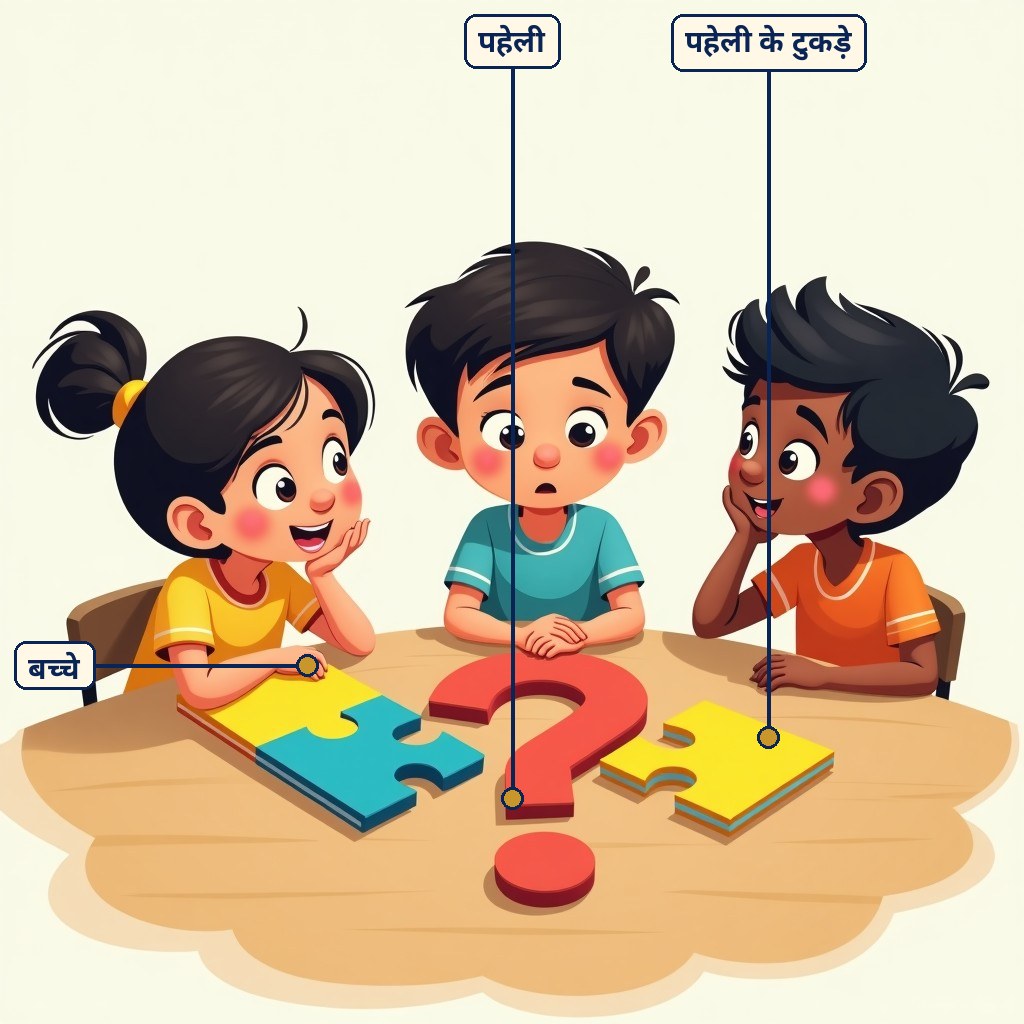 पहेलियाँ के लिए लेबल वाला चित्र