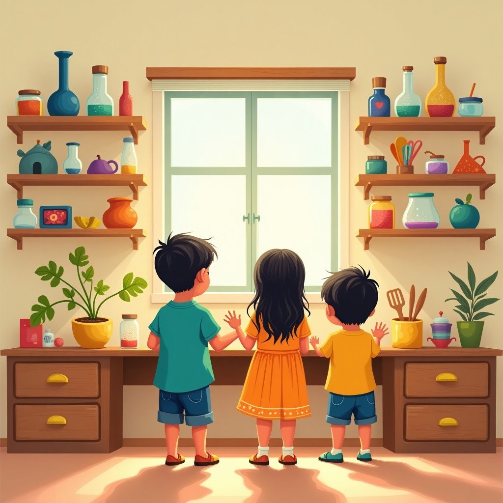 Illustration for हमारे आस-पास की सामग्री