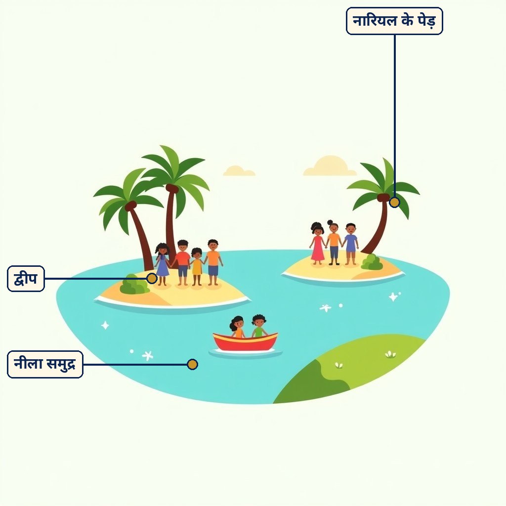 Labelled diagram for हिंद महासागर में छोटा-सा हिंदुस्तान