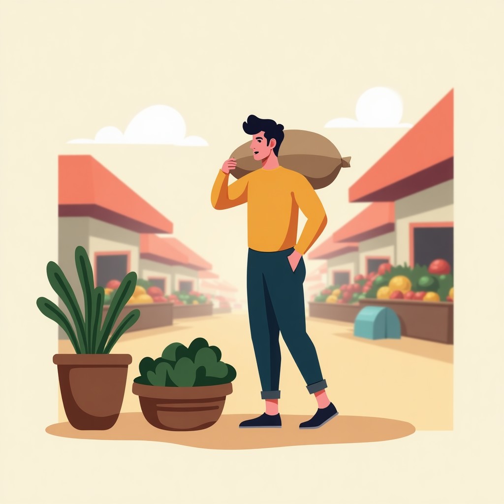 Illustration for चलें मण्डी घूमने