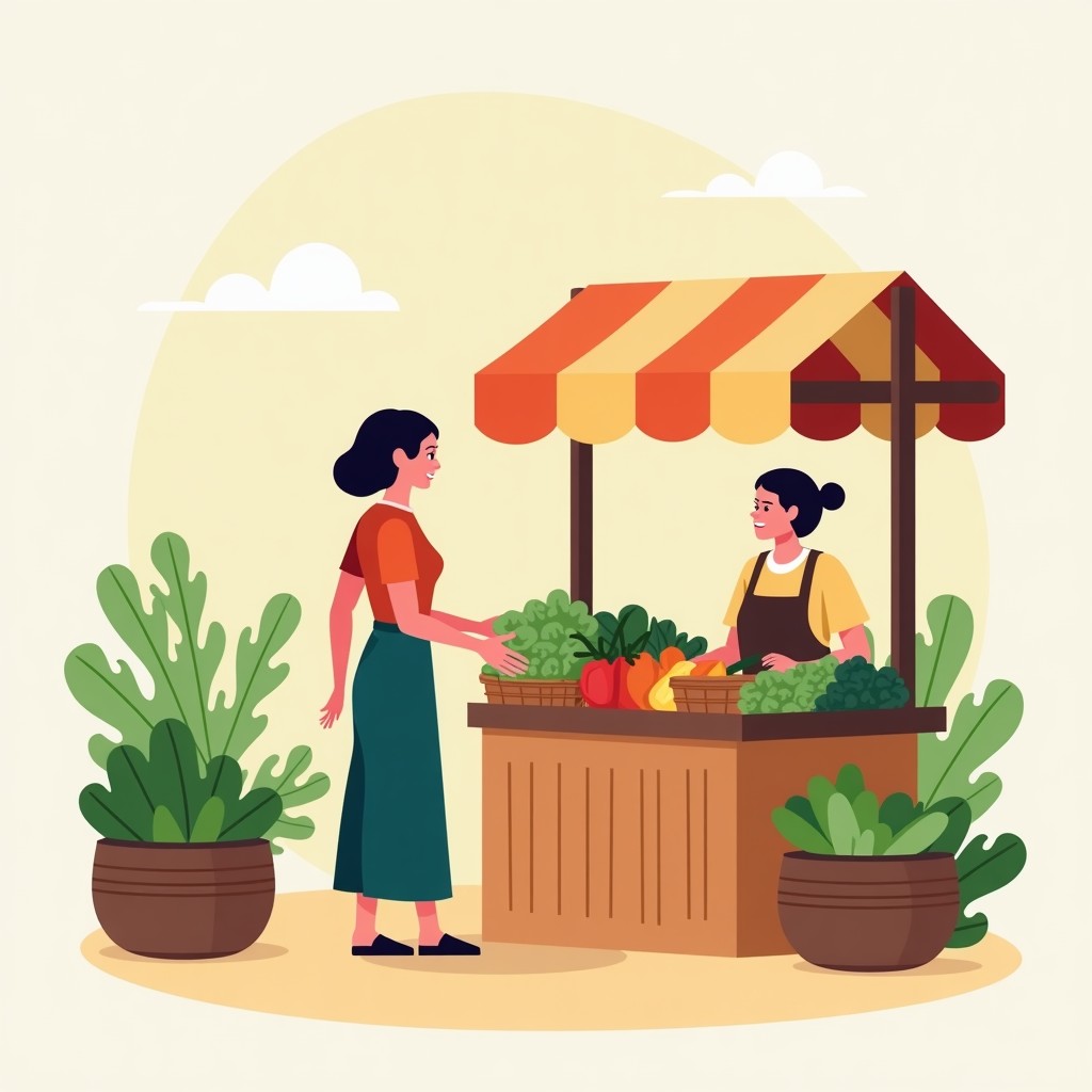 Illustration for हमारे आस-पास के बाजार