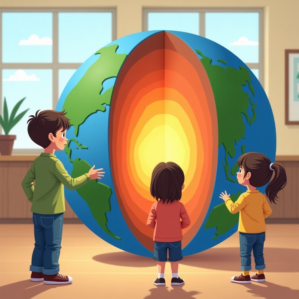 Illustration for पृथ्वी के अंदर तांक-झांक