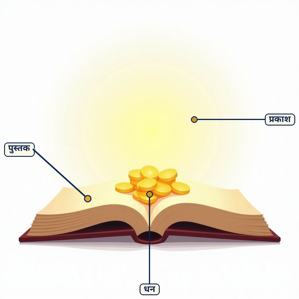 Labelled diagram for विद्याधनम्