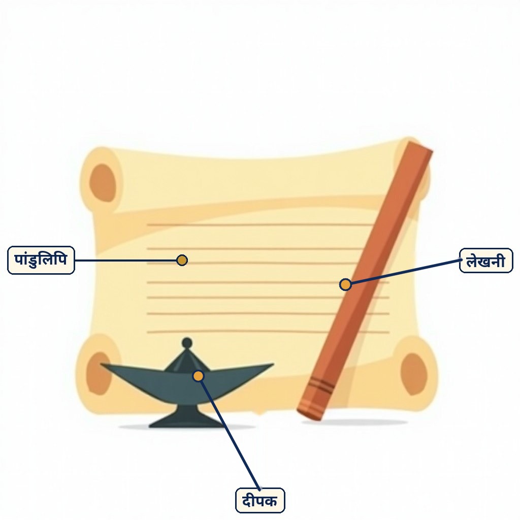 Labelled diagram for अमृतं संस्कृतम्