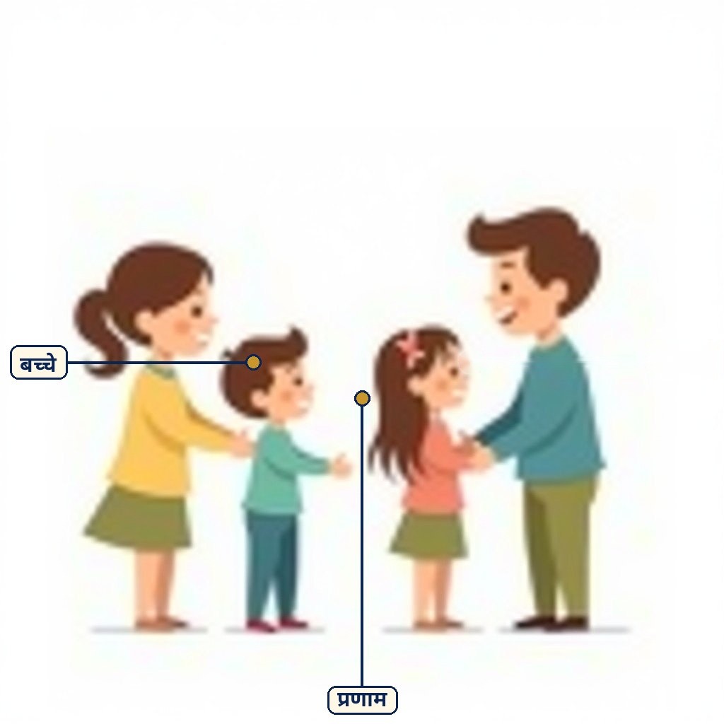 Labelled diagram for सदाचारः