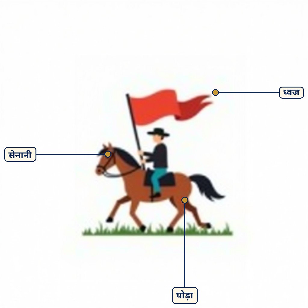 Labelled diagram for वीर कुँवर सिंह