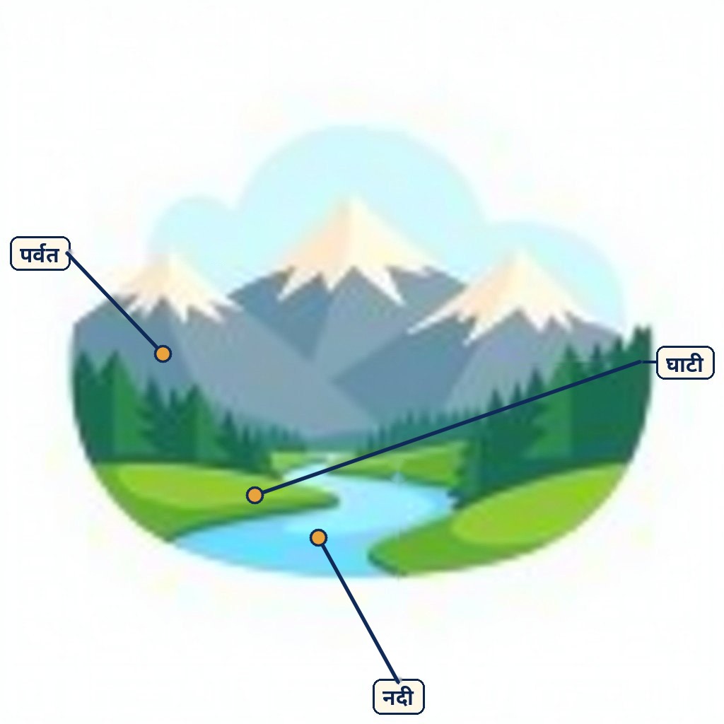 Labelled diagram for हिमालय की बेटियाँ