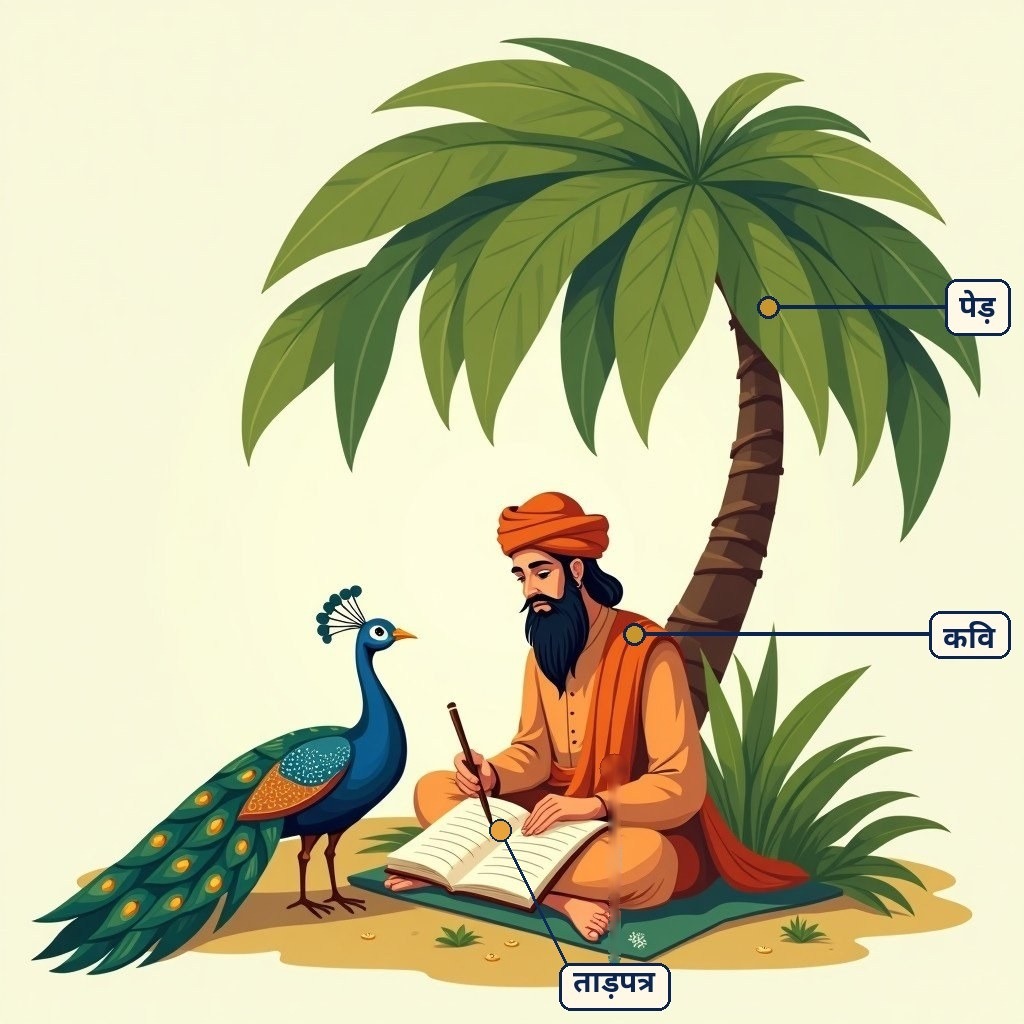 बिहारी के दोहे के लिए लेबल वाला चित्र