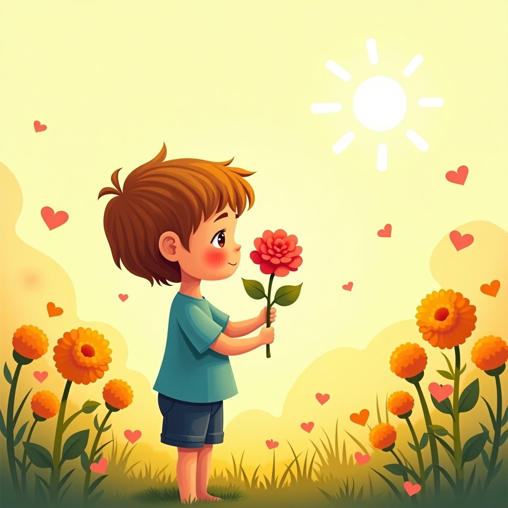 Illustration for रंग-बिरंगे खिलते फूल