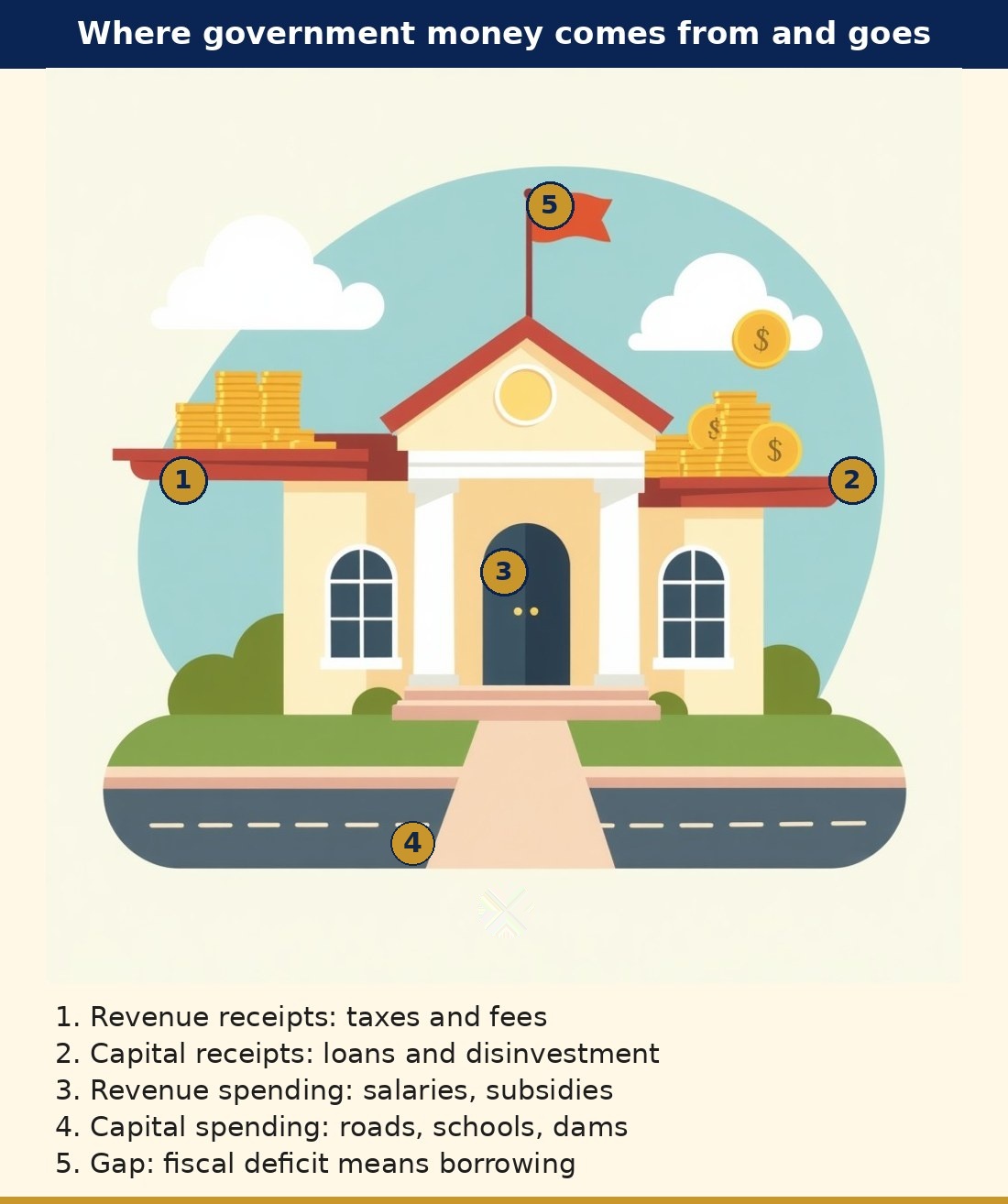 Labelled diagram for Chapter 5: Government Budget and the Economy