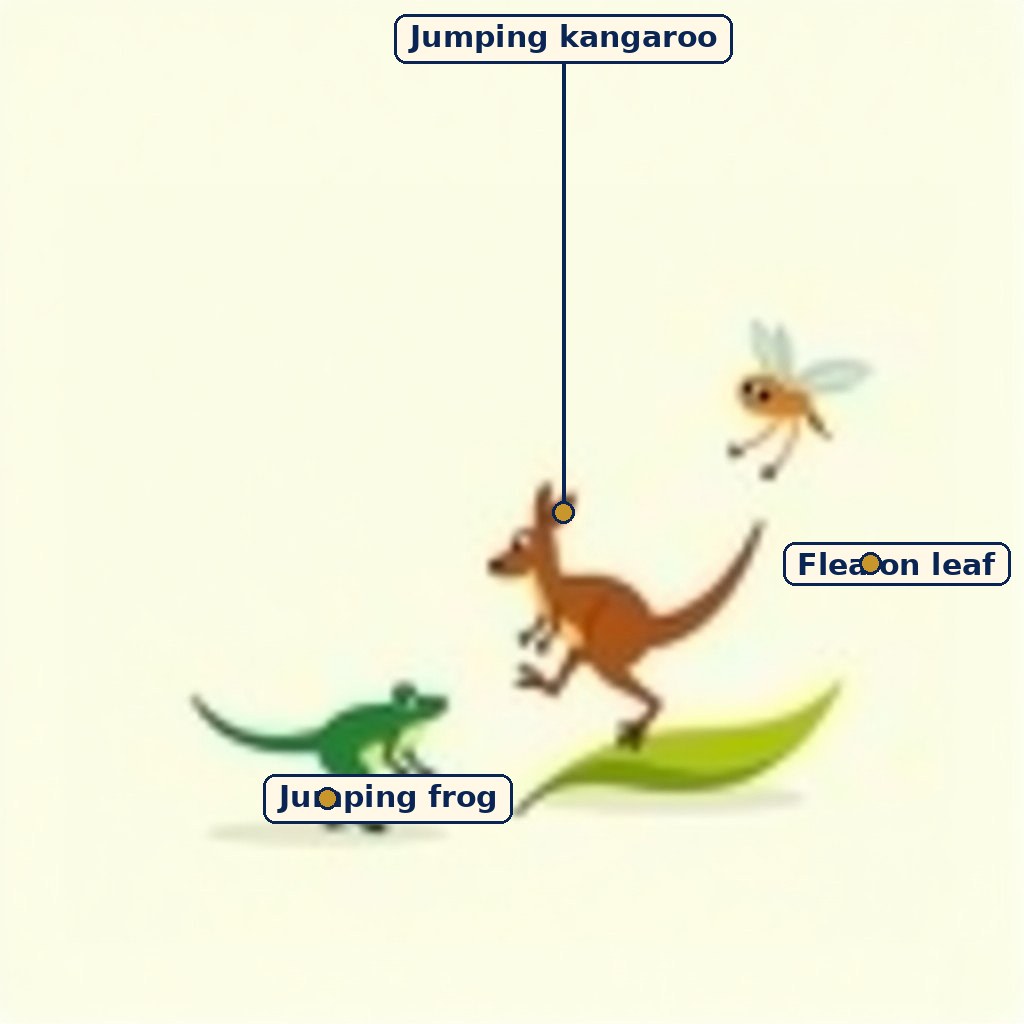 Labelled diagram for Animal Jumps