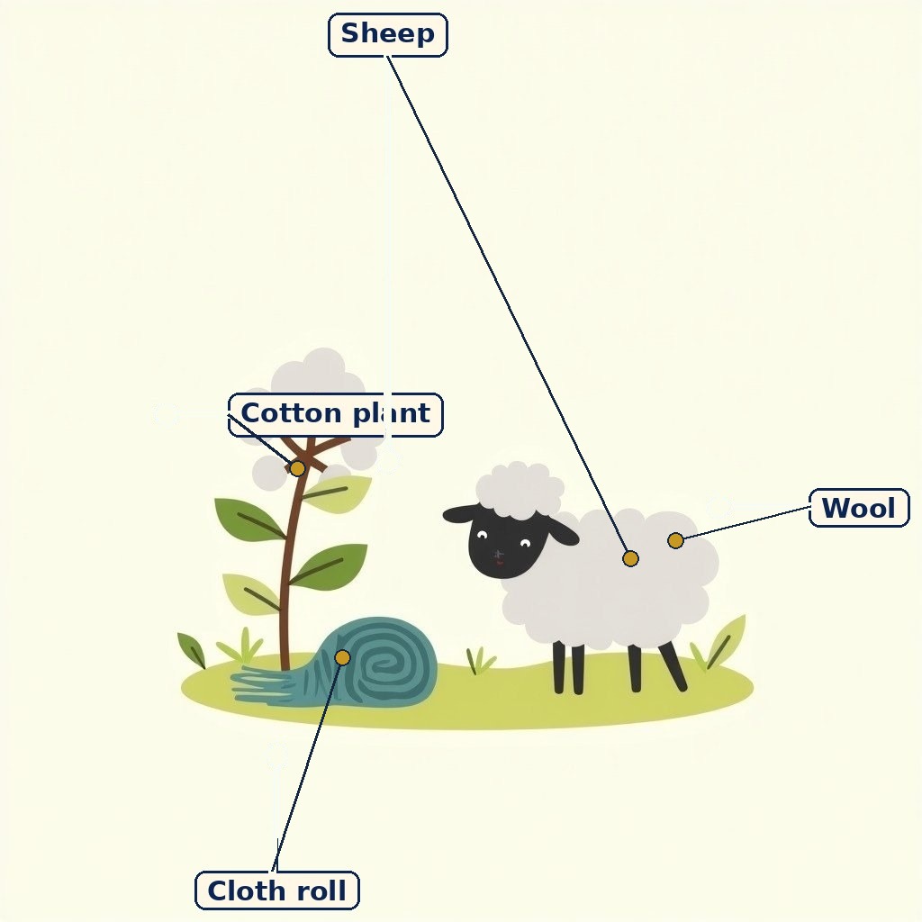 Labelled diagram for Clothes: How Things are Made