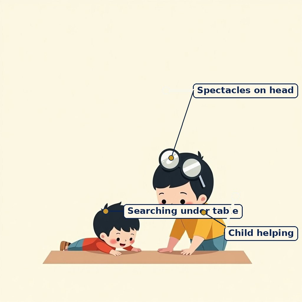 Labelled diagram for Papa's Spectacles