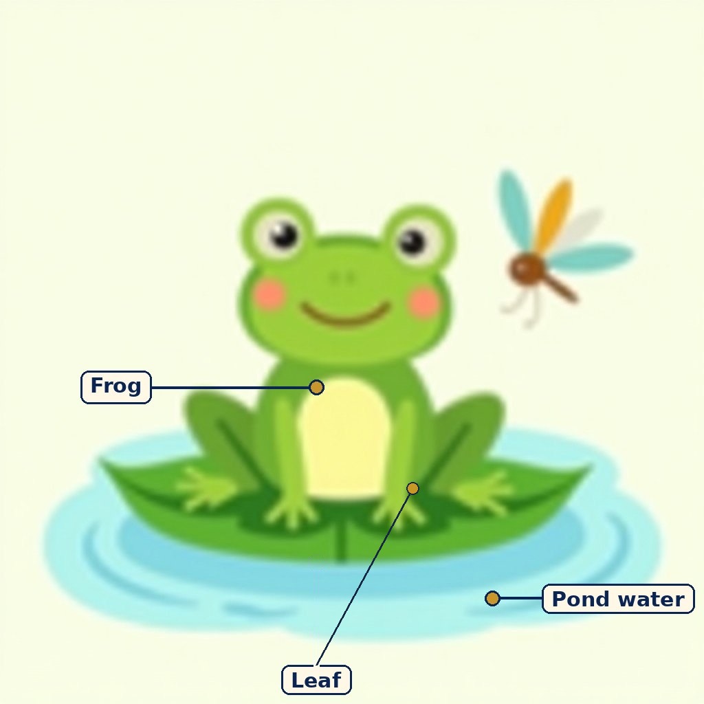Labelled diagram for The Frog