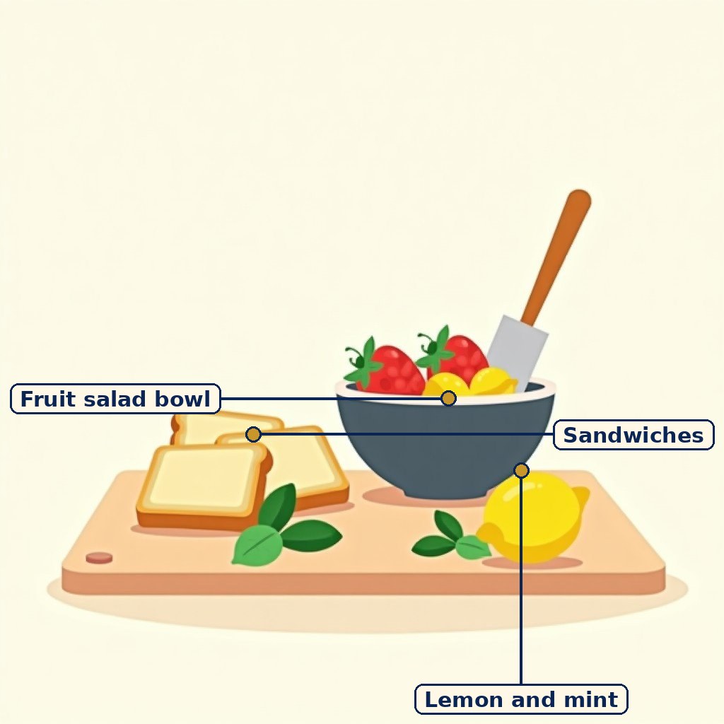 Labelled diagram for Cooking without Fire