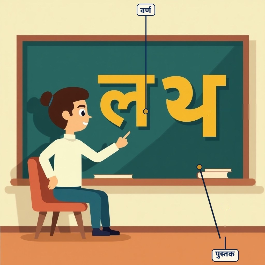 Labelled diagram for वर्णमात्रा-परिचयः