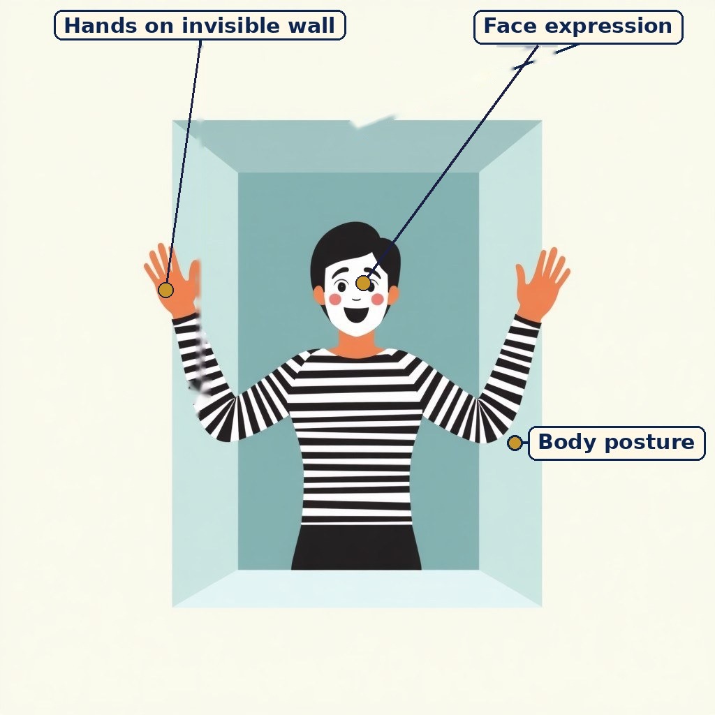 Labelled diagram for Say More without Speech — Mime