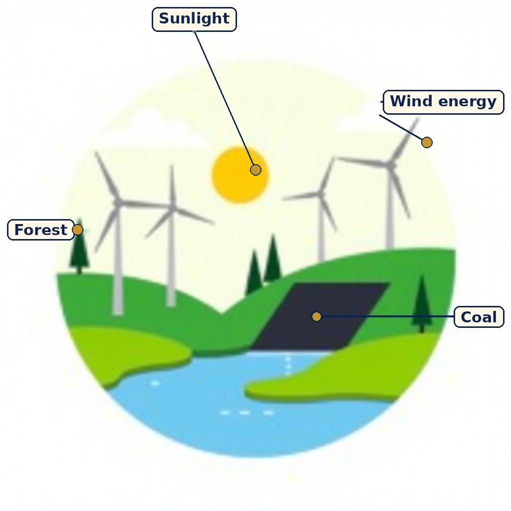 Labelled diagram for Natural Resources and Their Use