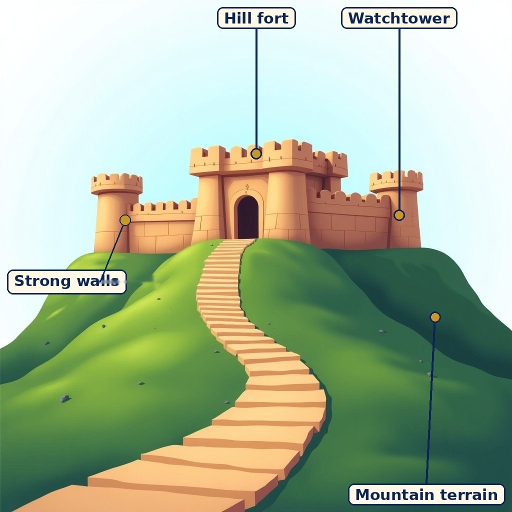 Labelled diagram for The Rise of the Marathas