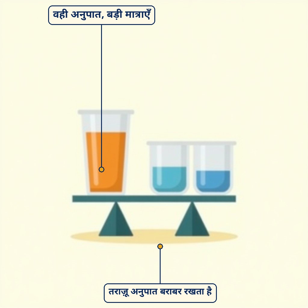 आनुपातिक चिंतन — 1 के लिए लेबल वाला चित्र