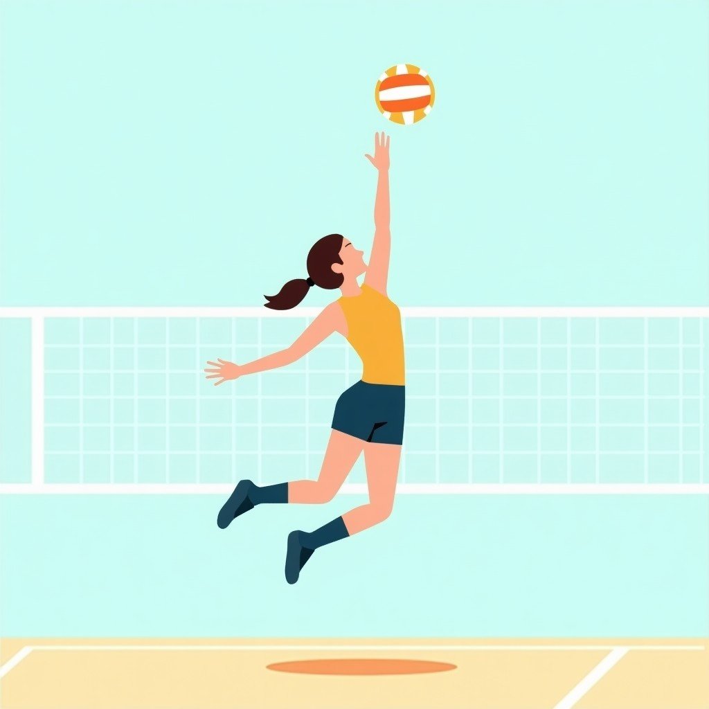 Illustration for Fundamental Skills of Sports – Volleyball