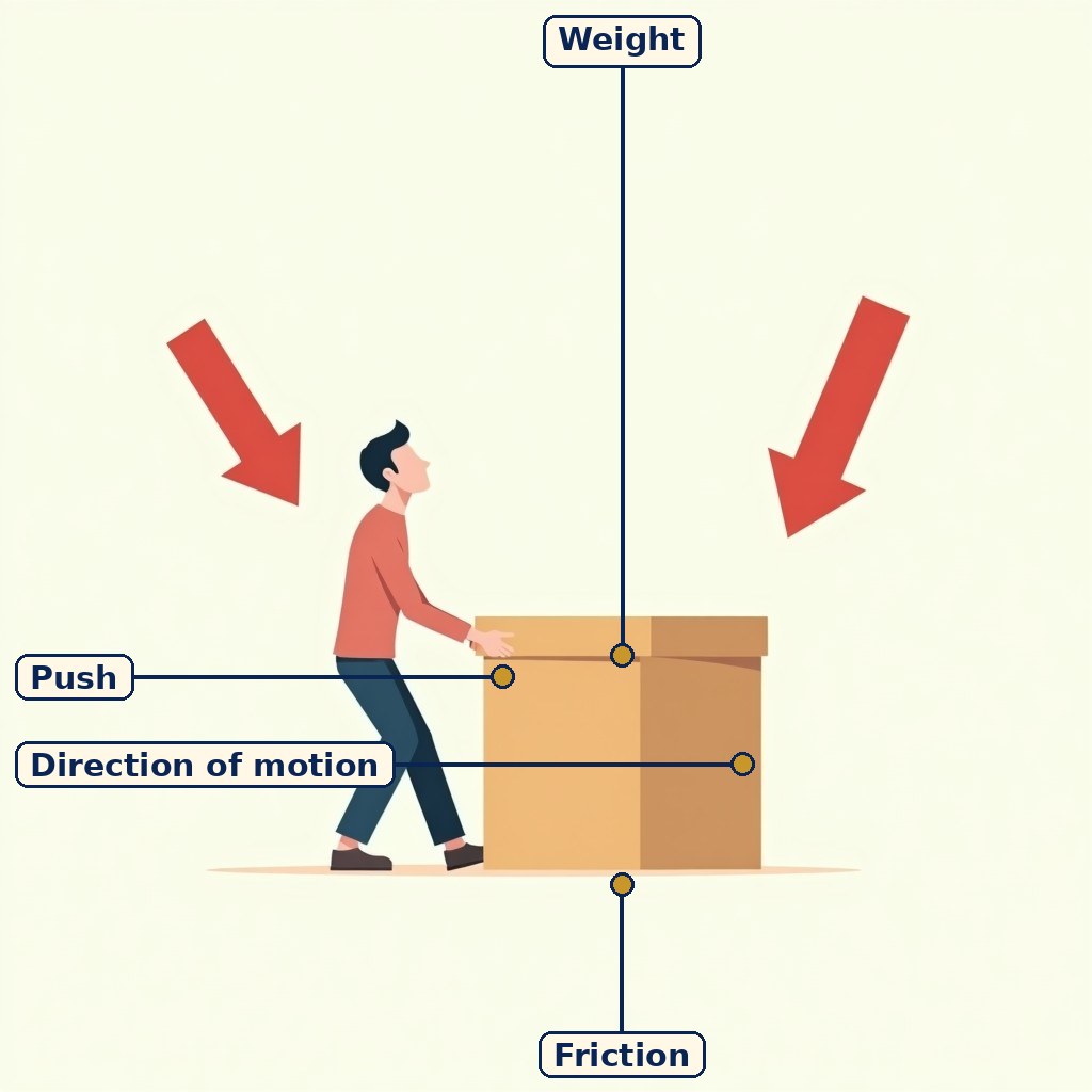 Labelled diagram for How Forces Affect Motion