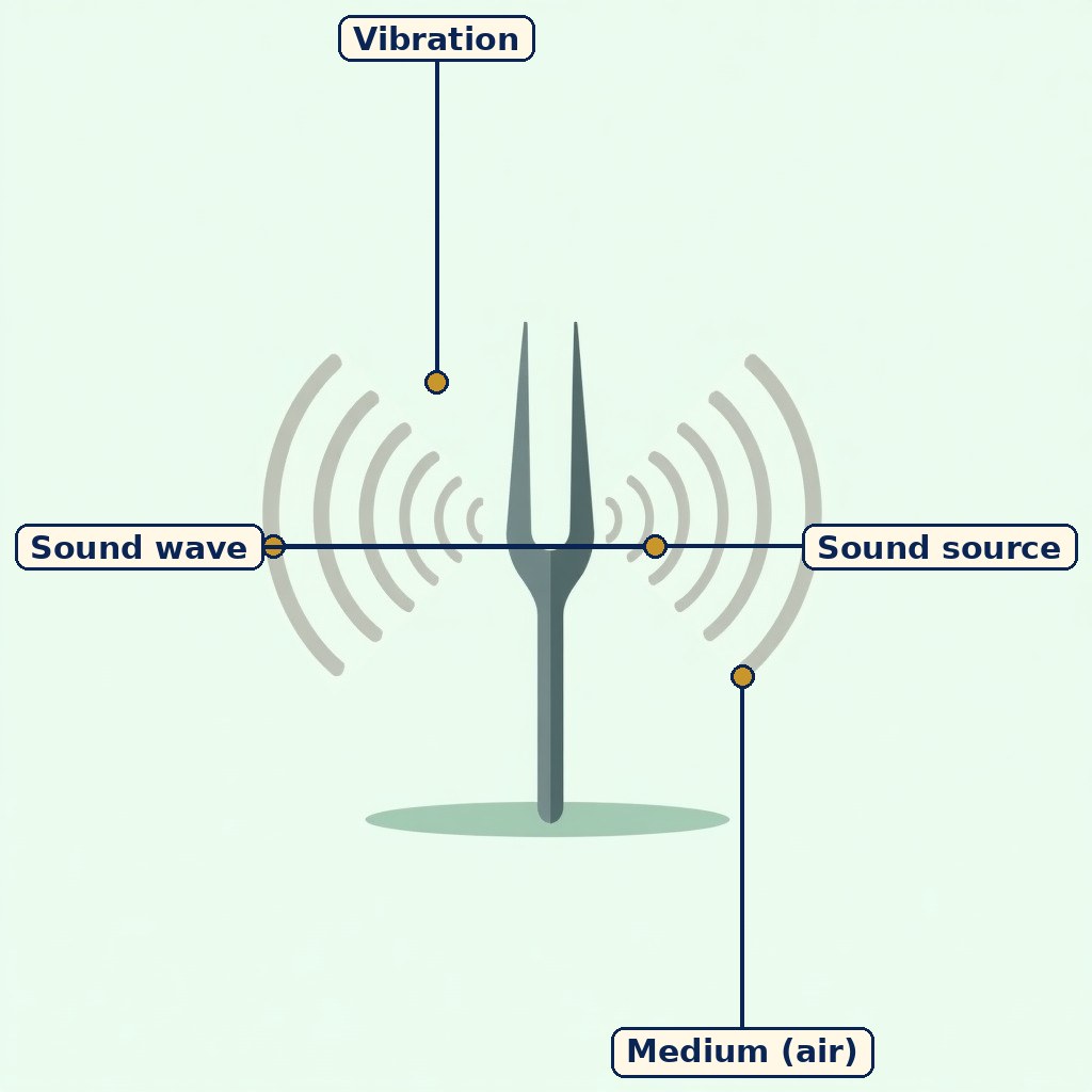 Labelled diagram for Sound Waves: Characteristics and Applications