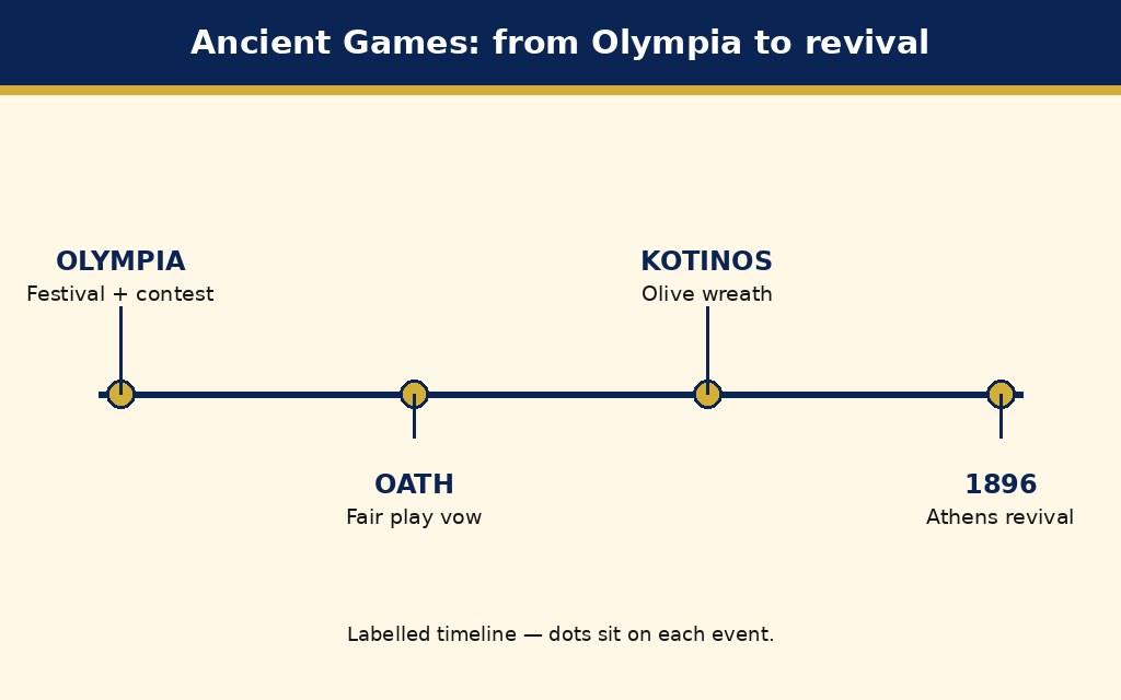 Labelled schematic for The Ancient Olympic Games