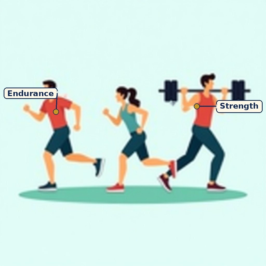 Labelled diagram for Fitness and its Components