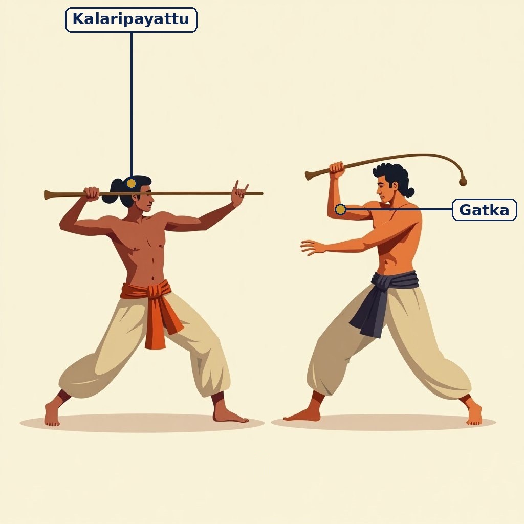 Labelled diagram for Indigenous Martial Arts and Sport