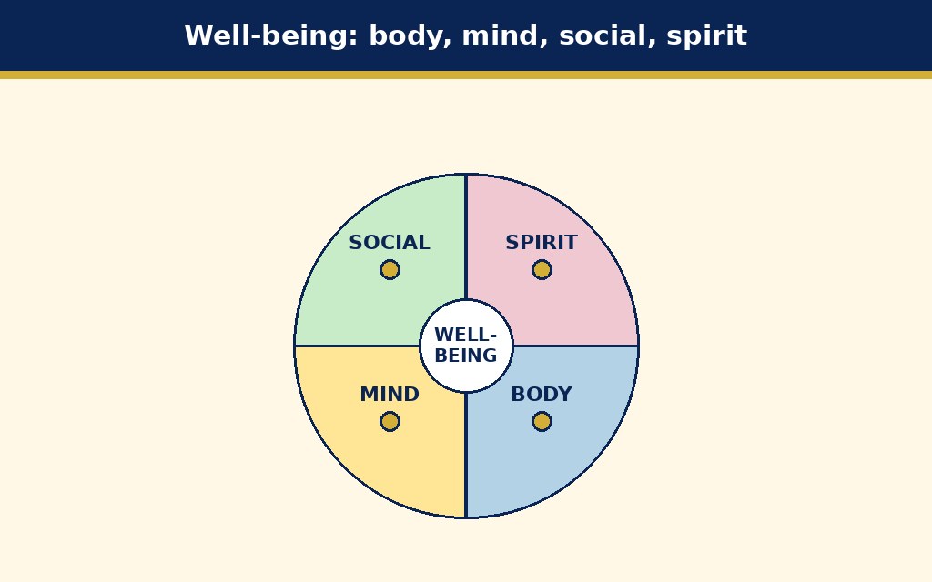 Labelled schematic for Physical Education and Well-being