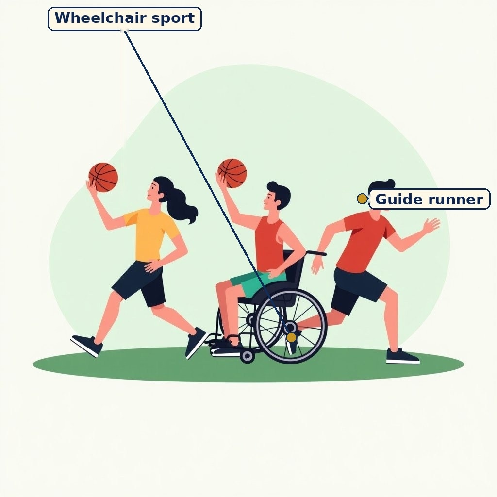 Labelled diagram for Sports and Disability