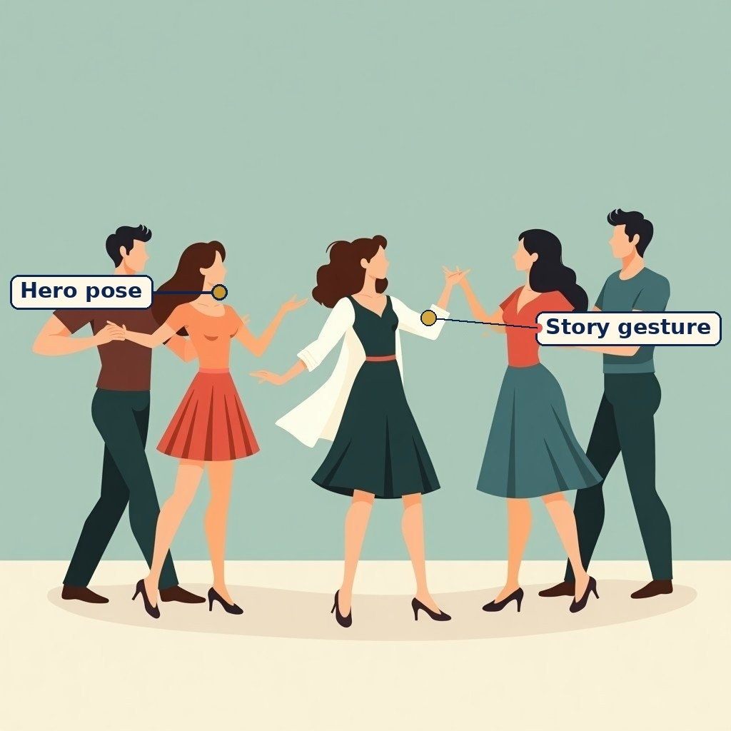 Labelled diagram for Dance as Visual Storytelling