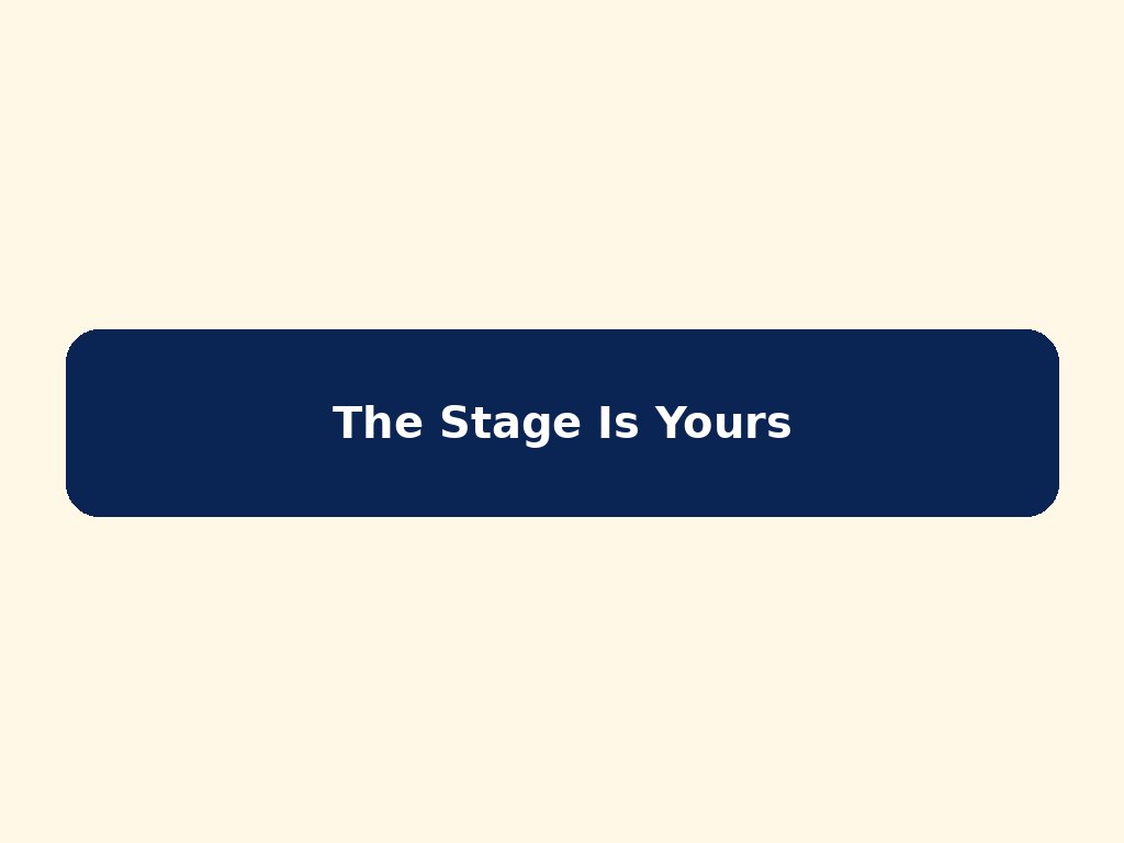 Illustration for The Stage Is Yours